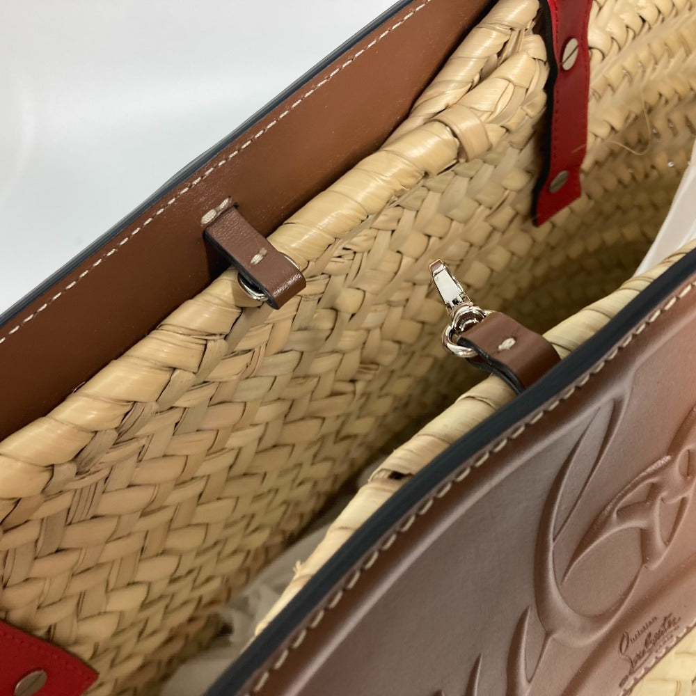 Christian Louboutin Shoulder Bag 1215220  Raffia leather beige Tote Bag Loubishore Loubishore Women Used Authentic