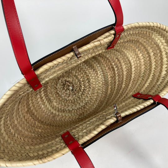 Christian Louboutin Shoulder Bag 1215220  Raffia leather beige Tote Bag Loubishore Loubishore Women Used Authentic