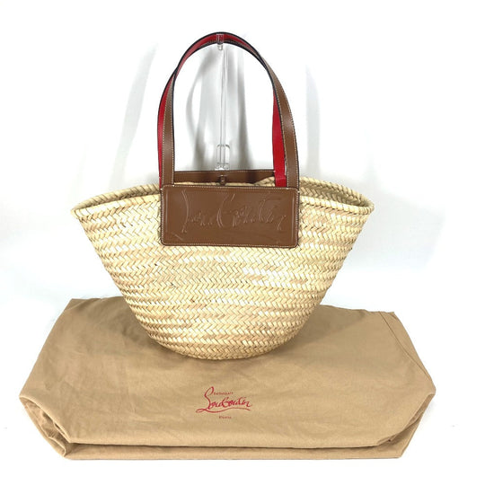 Christian Louboutin Shoulder Bag 1215220  Raffia leather beige Tote Bag Loubishore Loubishore Women Used Authentic