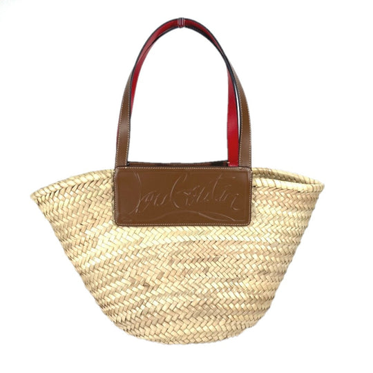 Christian Louboutin Shoulder Bag 1215220  Raffia leather beige Tote Bag Loubishore Loubishore Women Used Authentic