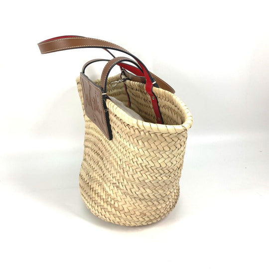 Christian Louboutin Shoulder Bag 1215220  Raffia leather beige Tote Bag Loubishore Loubishore Women Used Authentic