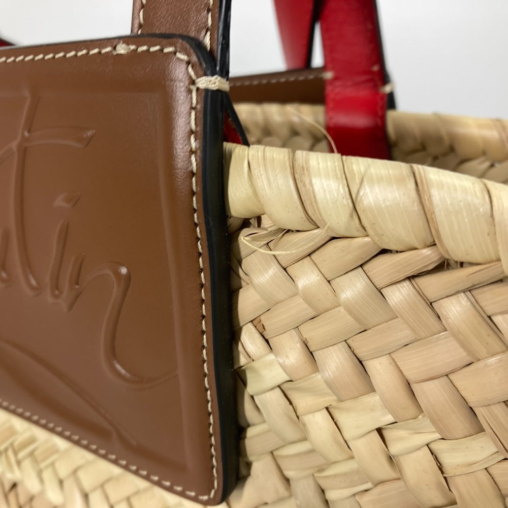 Christian Louboutin Shoulder Bag 1215220  Raffia leather beige Tote Bag Loubishore Loubishore Women Used Authentic