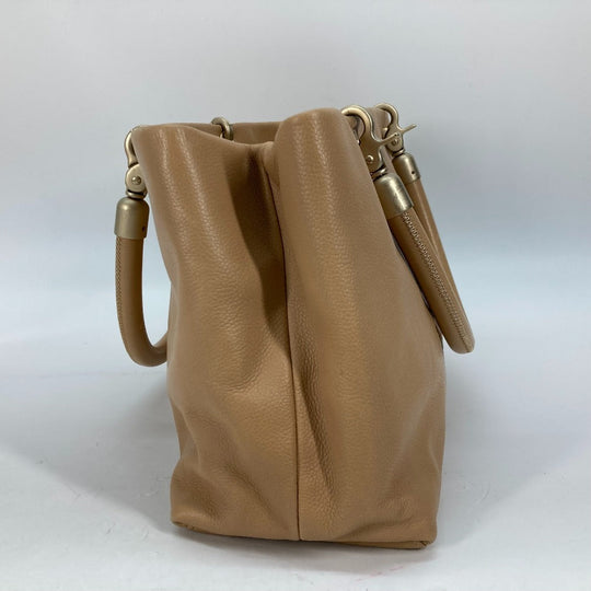 CHANEL Handbag Caviar skin beige Shoulder Bag bag shawl CC COCO Mark Women Used Authentic