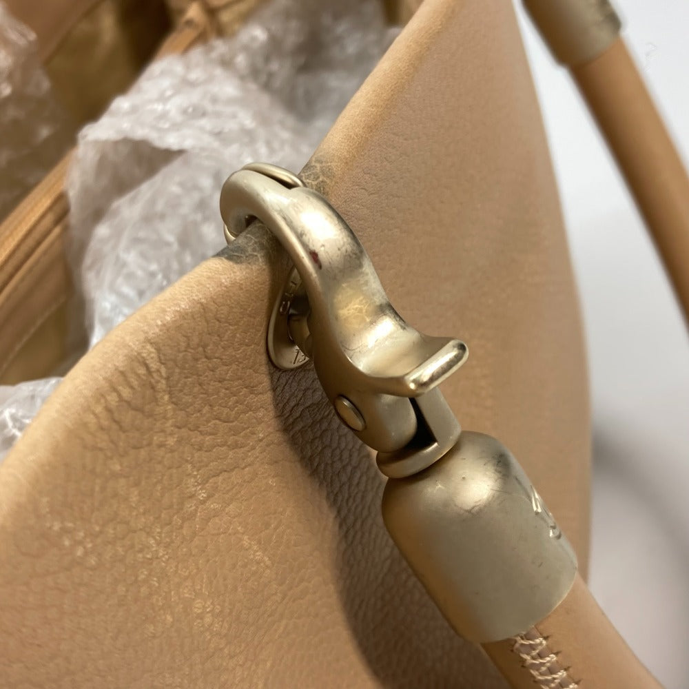 CHANEL Handbag Caviar skin beige Shoulder Bag bag shawl CC COCO Mark Women Used Authentic