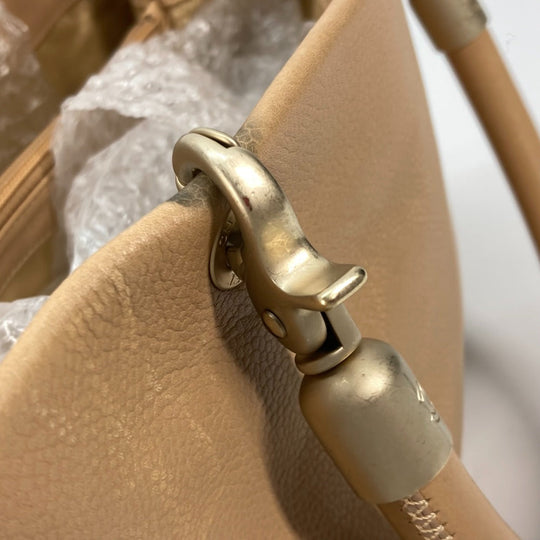 CHANEL Handbag Caviar skin beige Shoulder Bag bag shawl CC COCO Mark Women Used Authentic