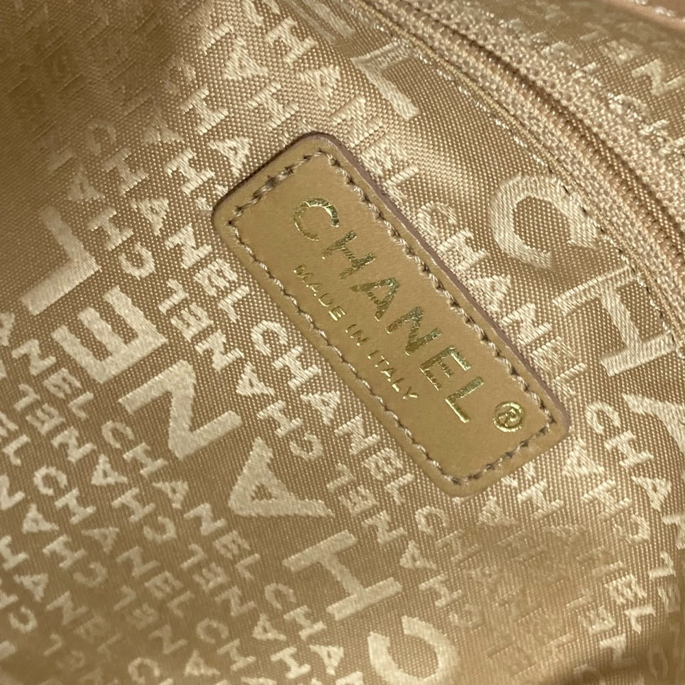 CHANEL Handbag Caviar skin beige Shoulder Bag bag shawl CC COCO Mark Women Used Authentic