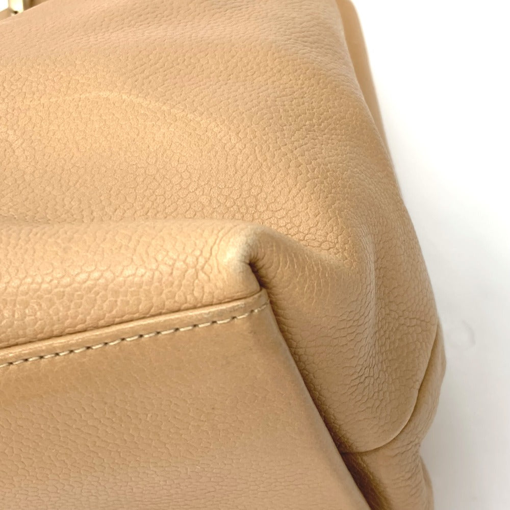 CHANEL Handbag Caviar skin beige Shoulder Bag bag shawl CC COCO Mark Women Used Authentic