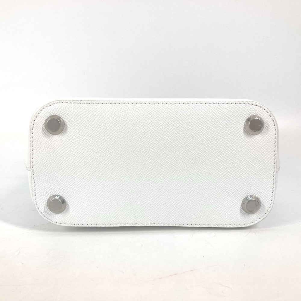 BALENCIAGA Shoulder Bag 596159 leather white logo Ville XXS Women Used Authentic