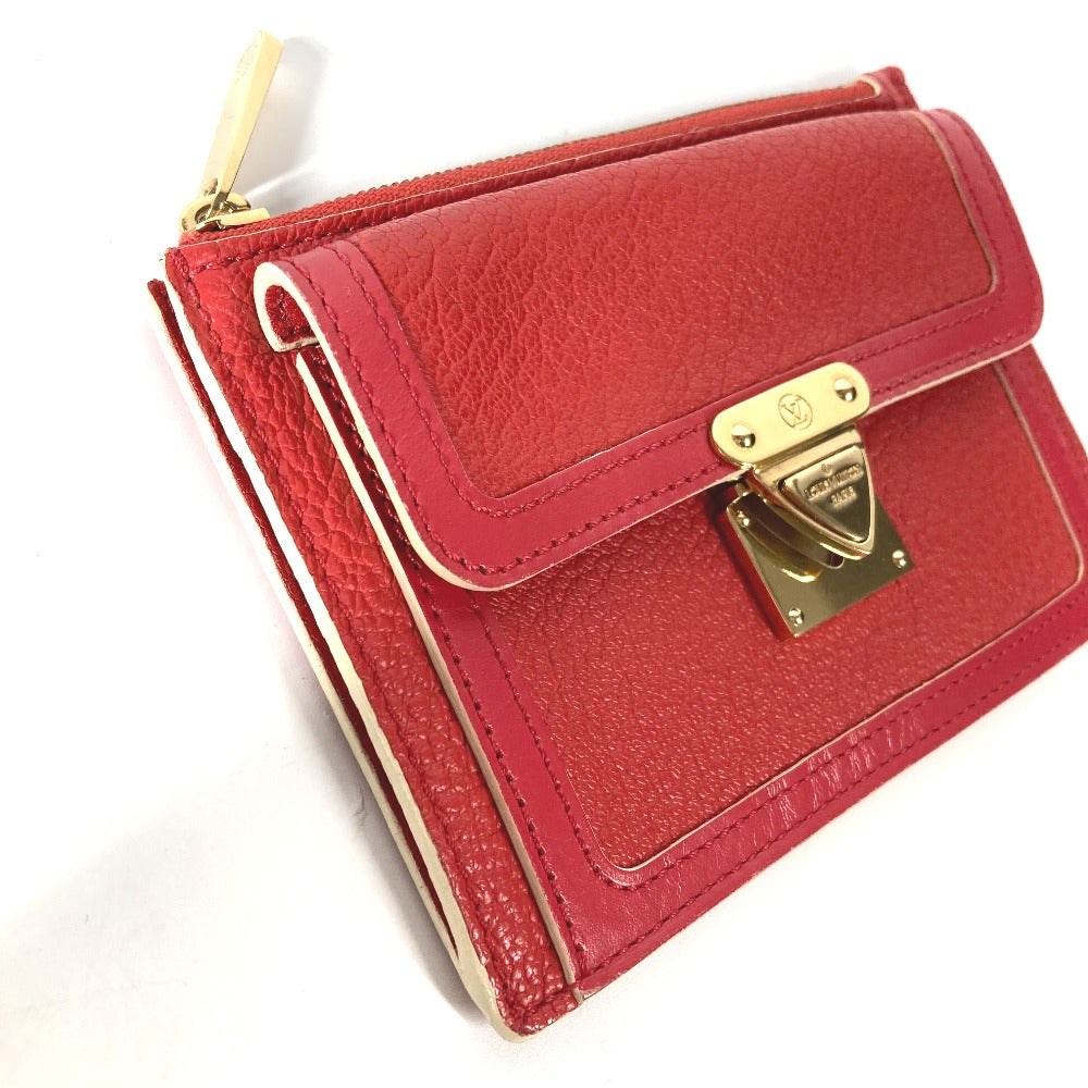 LOUIS VUITTON Coin case M91938 Suhari leather Red Suhari Unseparable PM Women Used Authentic