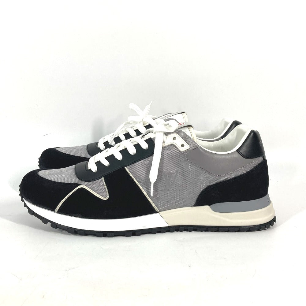 LOUIS VUITTON sneakers 1AC4WC Suede, Monogram Jacquard black runaway line sneakers 9.5