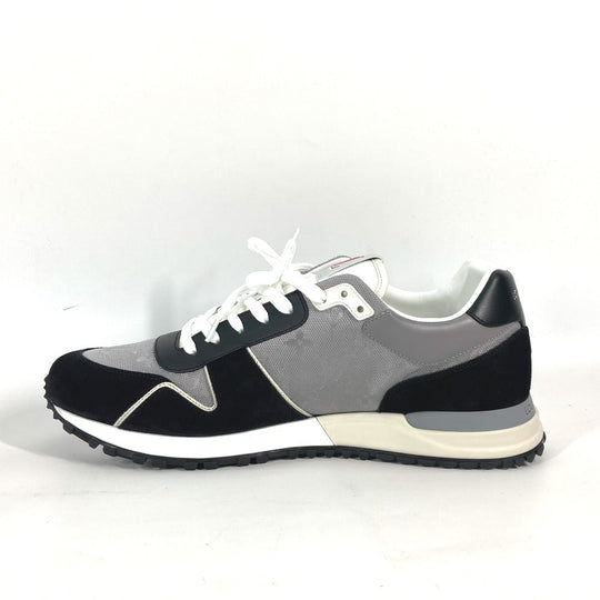 LOUIS VUITTON sneakers 1AC4WC Suede, Monogram Jacquard black runaway line sneakers 9.5