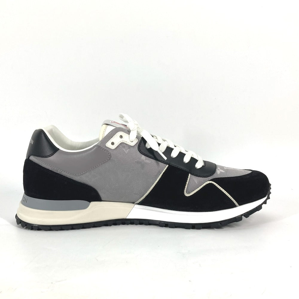 LOUIS VUITTON sneakers 1AC4WC Suede, Monogram Jacquard black runaway line sneakers 9.5