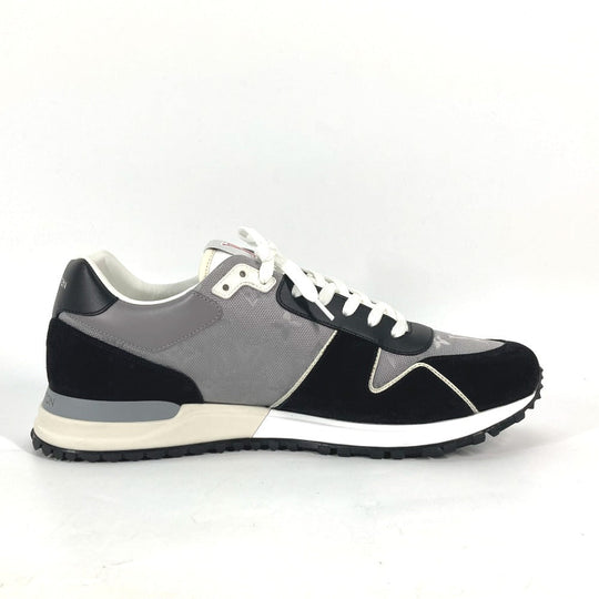 LOUIS VUITTON sneakers 1AC4WC Suede, Monogram Jacquard black runaway line sneakers 9.5