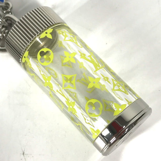 LOUIS VUITTON key ring M00343 Metal, Glass yellow Monogram Bijou Sac Message in a Bottle mens Used Authentic
