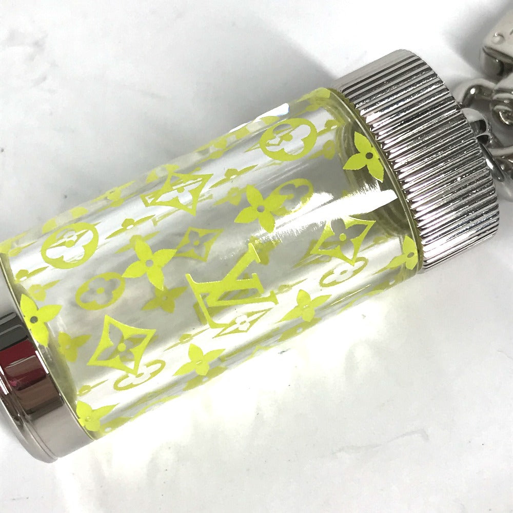 LOUIS VUITTON key ring M00343 Metal, Glass yellow Monogram Bijou Sac Message in a Bottle mens Used Authentic