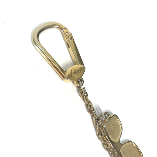 LOUIS VUITTON key ring M65383 metal gold Glasses Guns Sunglasses Portocle Cannes mens Used Authentic