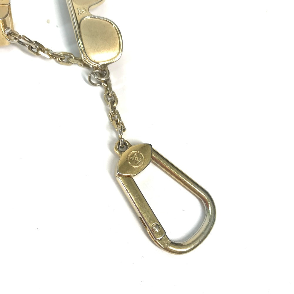 LOUIS VUITTON key ring M65383 metal gold Glasses Guns Sunglasses Portocle Cannes mens Used Authentic