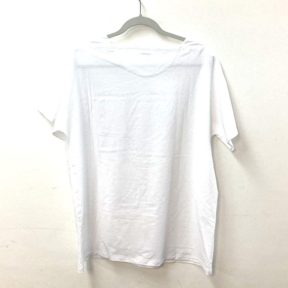 HERMES Short sleeve shirt cotton white H embroidery mosaic Tunic with embroidered pockets Women 40 Used Authentic