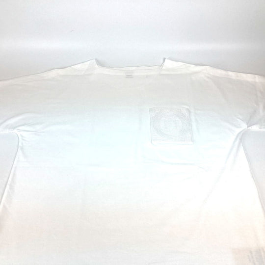 HERMES Short sleeve shirt cotton white H embroidery mosaic Tunic with embroidered pockets Women 40 Used Authentic