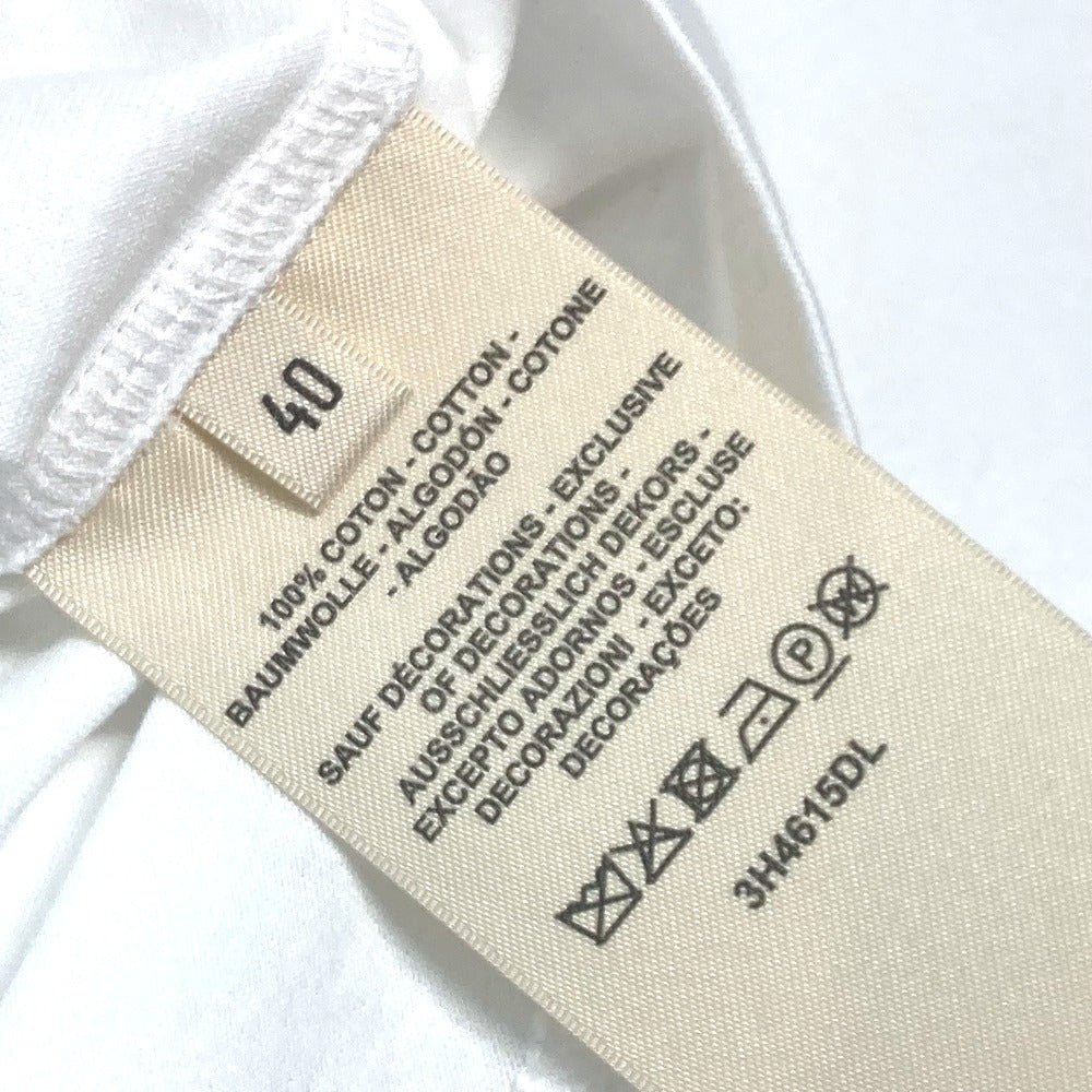 HERMES Short sleeve shirt cotton white H embroidery mosaic Tunic with embroidered pockets Women 40 Used Authentic