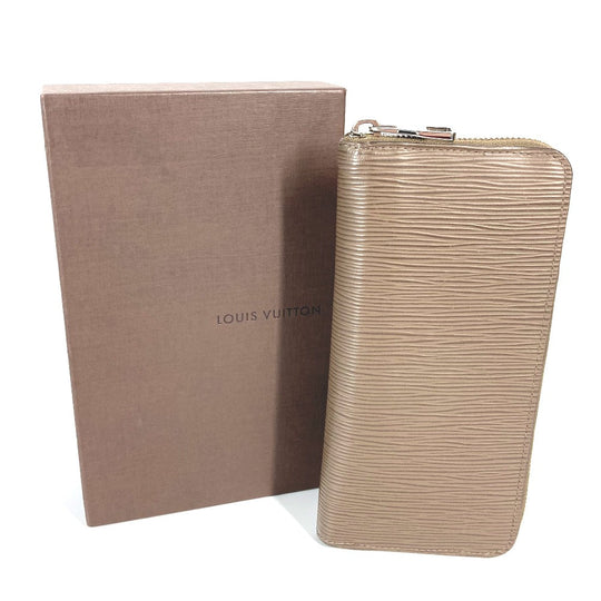 LOUIS VUITTON Long Wallet Purse M60967 Epi Leather Brown Epi Zippy Wallet Vertical mens Used Authentic