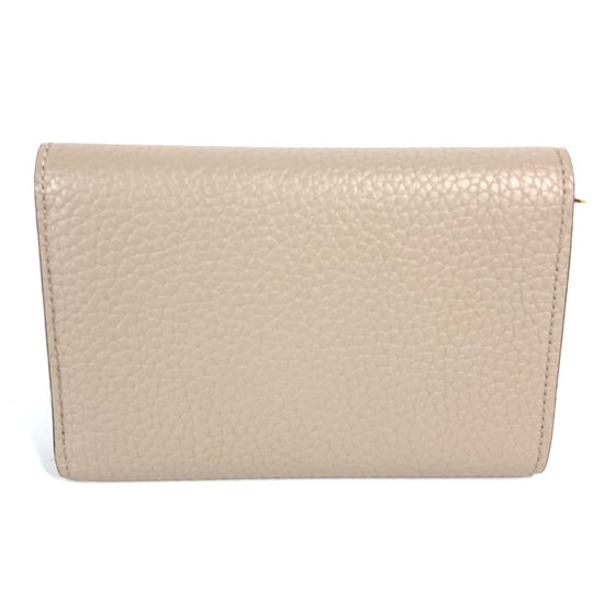 LOUIS VUITTON Trifold wallet M62159 Taurillon Clemence Leather beige Portefeuille Compact Women Used Authentic
