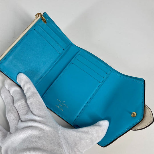 LOUIS VUITTON Trifold wallet M69176 leather beige LV Pont Neuf Compact Women Used Authentic