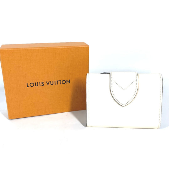 LOUIS VUITTON Trifold wallet M69176 leather beige LV Pont Neuf Compact Women Used Authentic