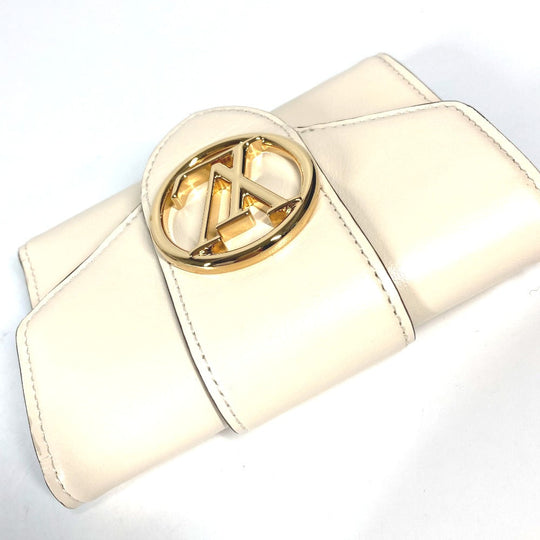 LOUIS VUITTON Trifold wallet M69176 leather beige LV Pont Neuf Compact Women Used Authentic