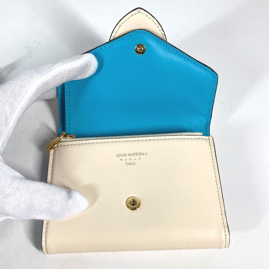 LOUIS VUITTON Trifold wallet M69176 leather beige LV Pont Neuf Compact Women Used Authentic