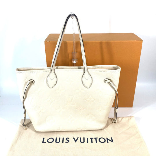 LOUIS VUITTON Tote Bag M46676 Monogram Ann Platt Leather beige Monogram Ann Platt Neverfull MM Women Used Authentic