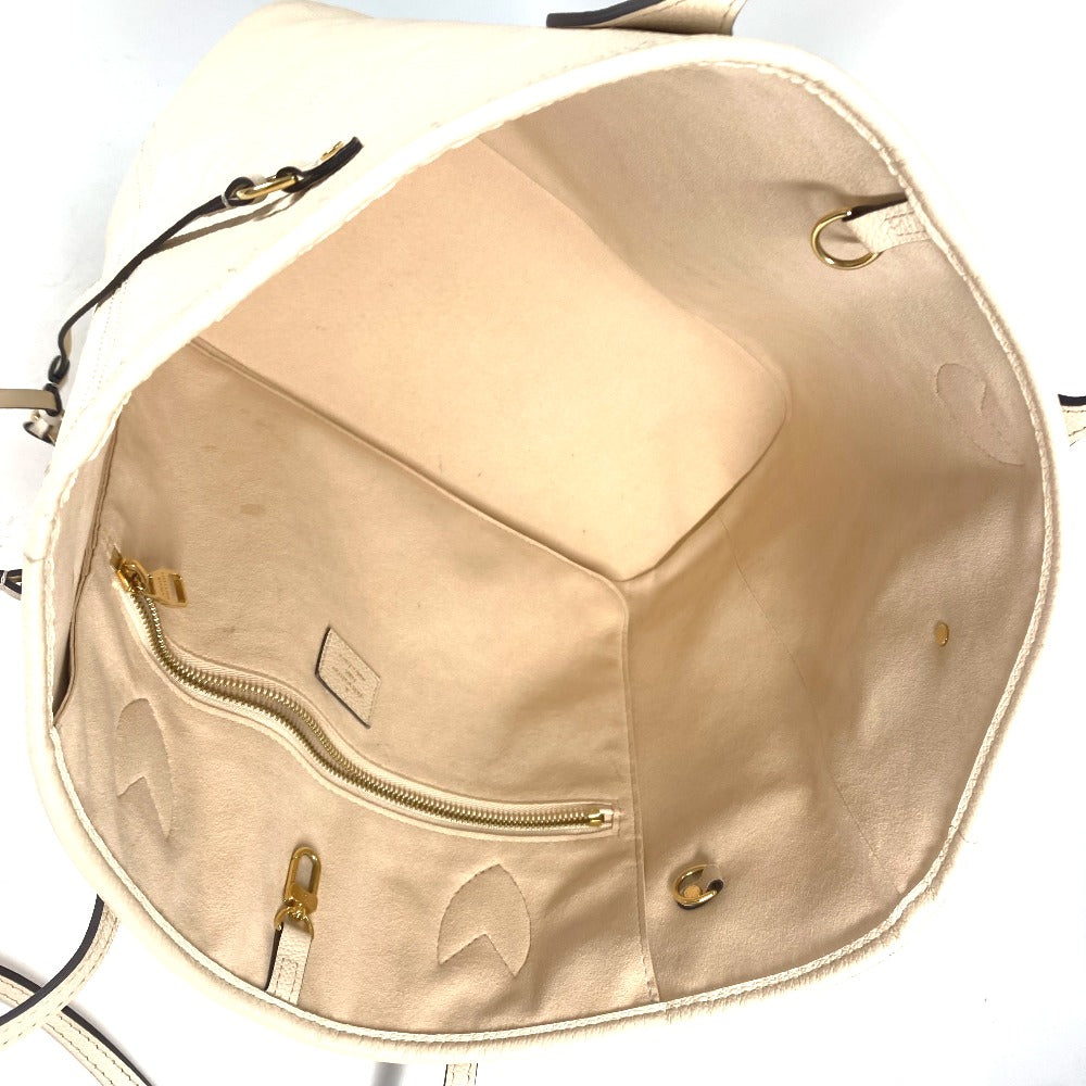 LOUIS VUITTON Tote Bag M46676 Monogram Ann Platt Leather beige Monogram Ann Platt Neverfull MM Women Used Authentic