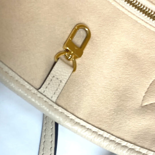 LOUIS VUITTON Tote Bag M46676 Monogram Ann Platt Leather beige Monogram Ann Platt Neverfull MM Women Used Authentic