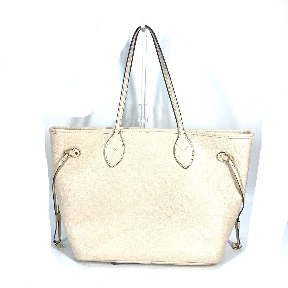 LOUIS VUITTON Tote Bag M46676 Monogram Ann Platt Leather beige Monogram Ann Platt Neverfull MM Women Used Authentic