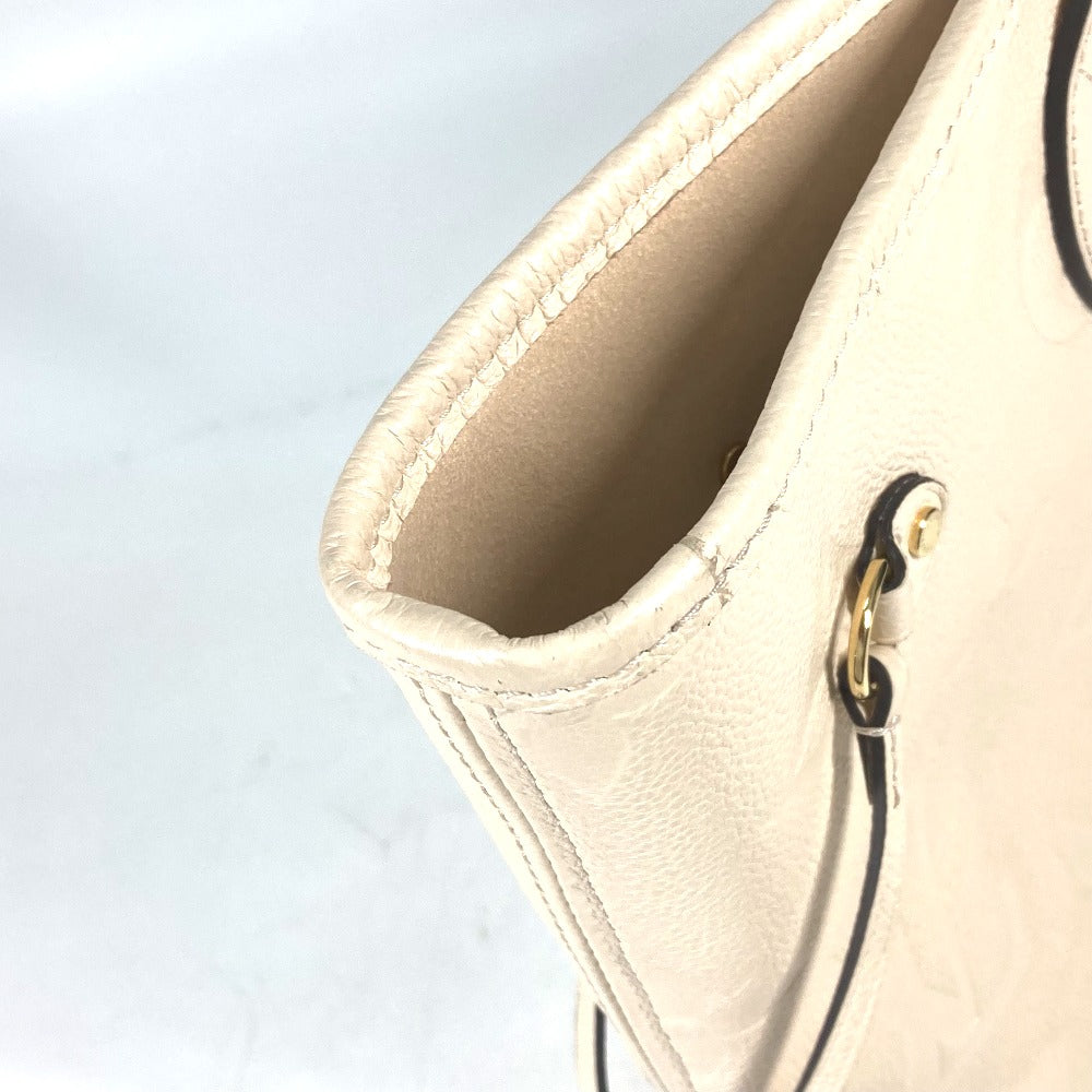 LOUIS VUITTON Tote Bag M46676 Monogram Ann Platt Leather beige Monogram Ann Platt Neverfull MM Women Used Authentic