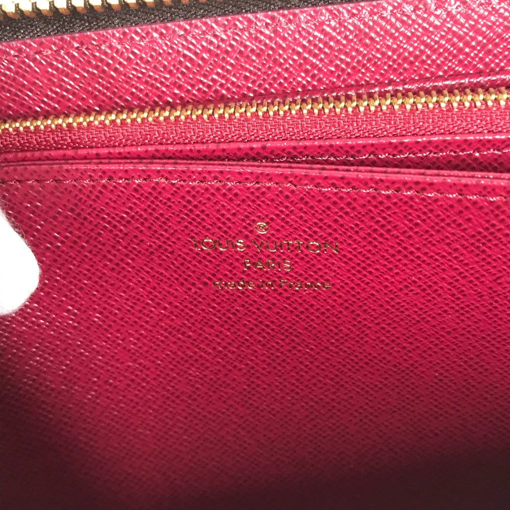 LOUIS VUITTON Long Wallet Purse M41895 Monogram canvas purple Monogram Zippy wallet Women Used Authentic