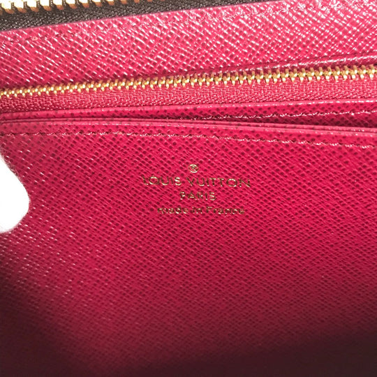 LOUIS VUITTON Long Wallet Purse M41895 Monogram canvas purple Monogram Zippy wallet Women Used Authentic