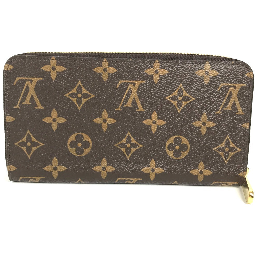 LOUIS VUITTON Long Wallet Purse M41895 Monogram canvas purple Monogram Zippy wallet Women Used Authentic