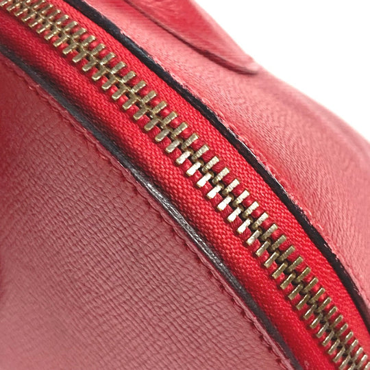 HERMES Handbag Courchevel Red vintage McPherson Women Used Authentic