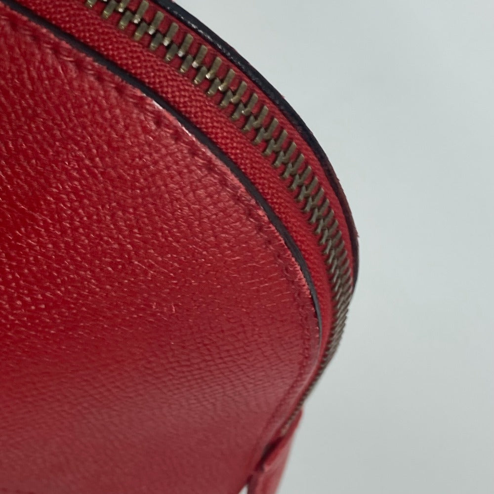 HERMES Handbag Courchevel Red vintage McPherson Women Used Authentic