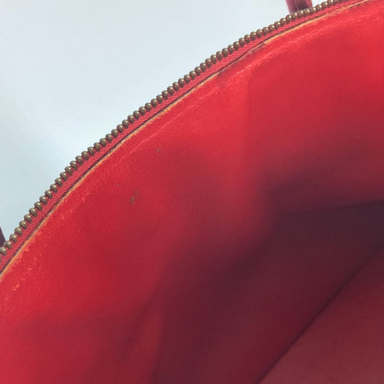 HERMES Handbag Courchevel Red vintage McPherson Women Used Authentic