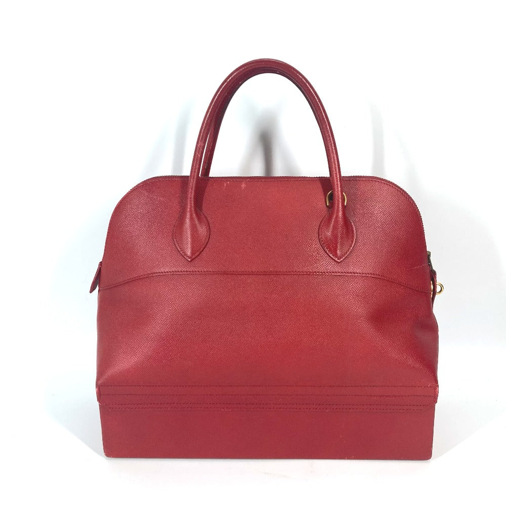 HERMES Handbag Courchevel Red vintage McPherson Women Used Authentic
