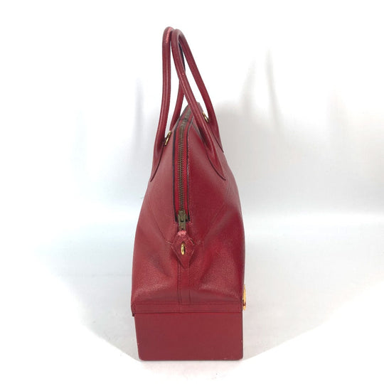 HERMES Handbag Courchevel Red vintage McPherson Women Used Authentic
