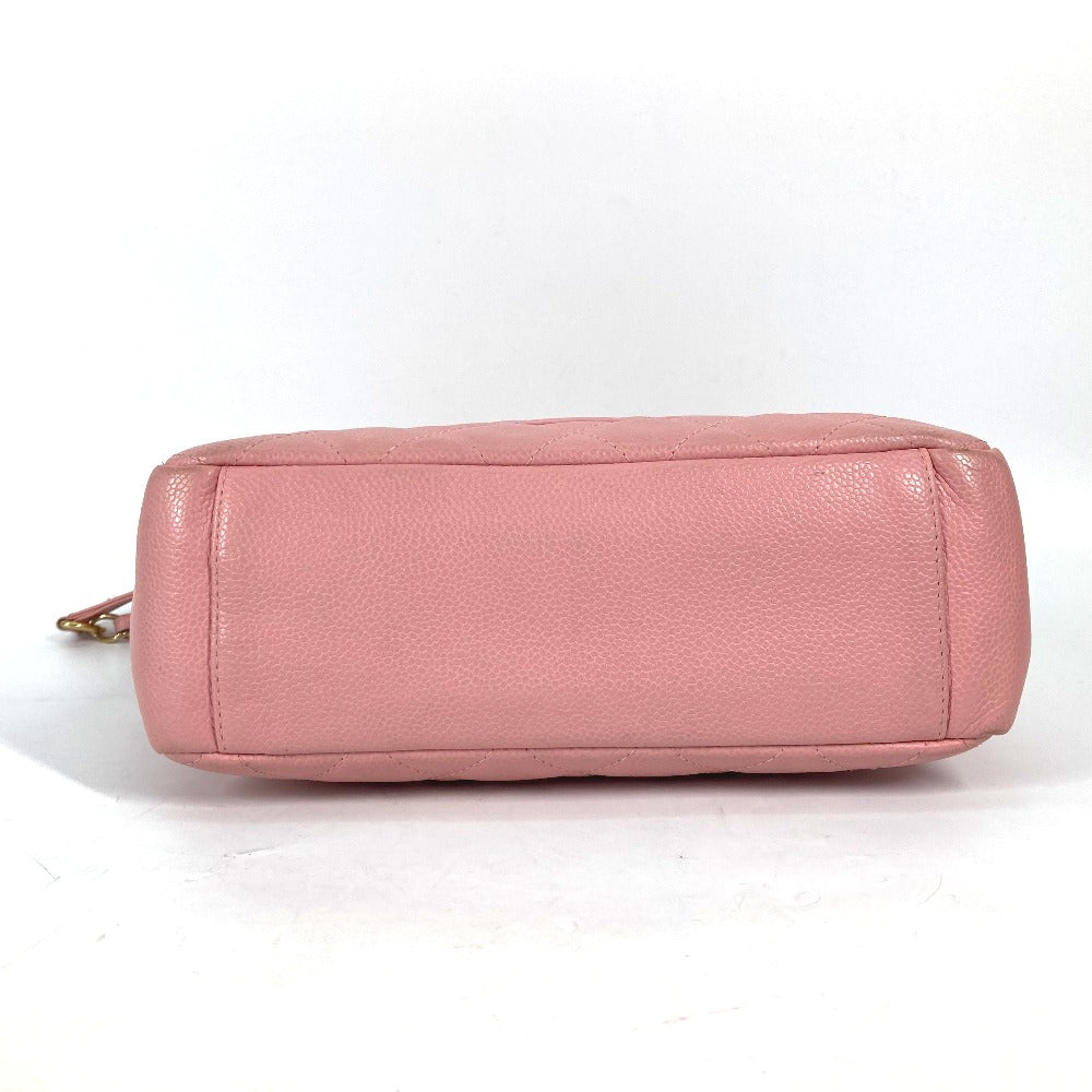 CHANEL Shoulder Bag A50994  Caviar skin pink Tote Bag Chain Matelasse PST Tote Women Used Authentic