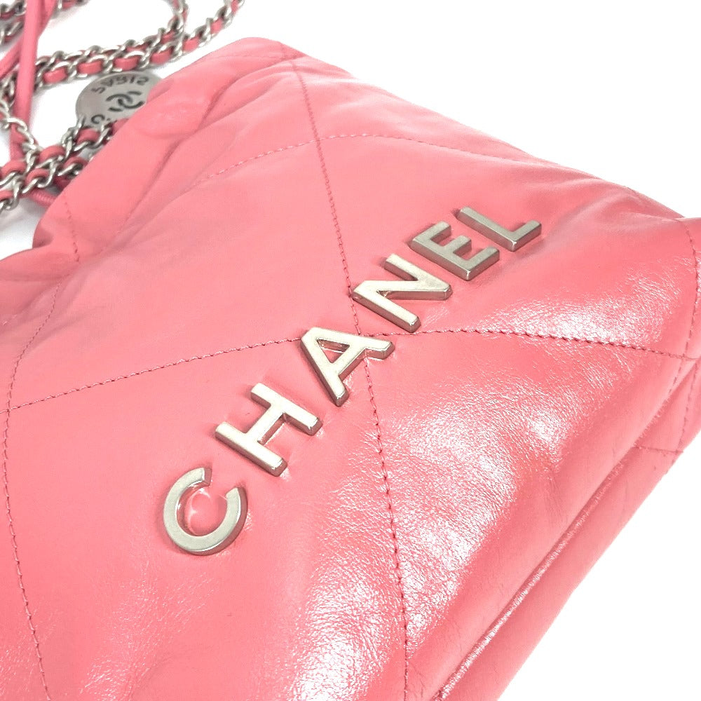 CHANEL Shoulder Bag AS3980 Calfskin pink Chain chanel 22 Women Used Authentic
