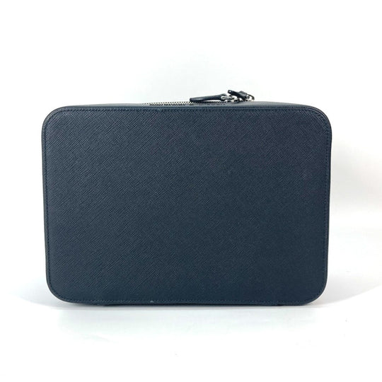 PRADA Handbag 1NJ003 saffiano leather black Bags, makeup boxes, makeup pouches Vanity bag Women Used Authentic