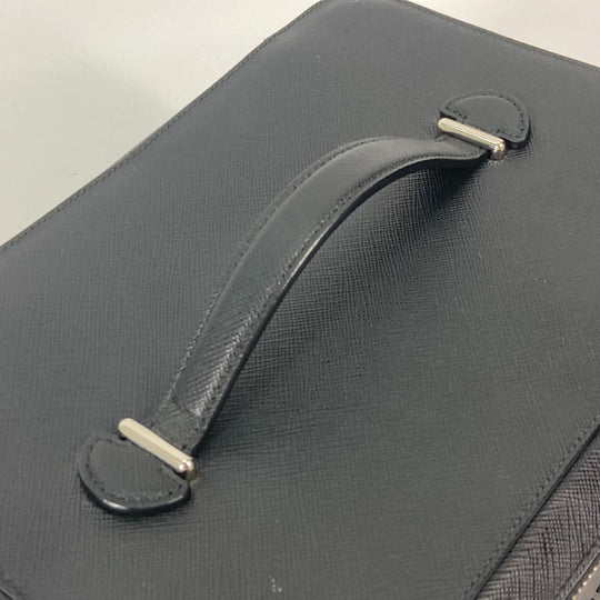PRADA Handbag 1NJ003 saffiano leather black Bags, makeup boxes, makeup pouches Vanity bag Women Used Authentic