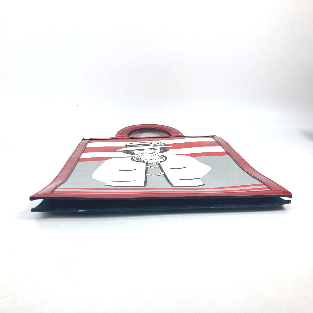 CHANEL Handbag patent leather , leather Red Vertical Tote Bag Mademoiselle Coco Chanel Women Used Authentic