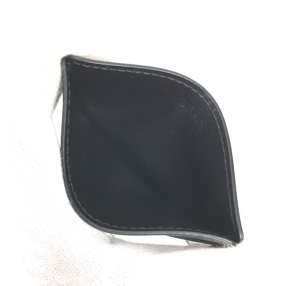 VERSACE Card Case leather black Medusa mens Used Authentic