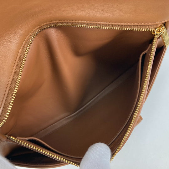 Dior Handbag M8641UBBU leather Brown Clutch bag CD DIORDOUBLE MEDIUM BAG